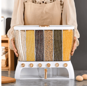 Rice Bin Divider (6-Section) –l Smart Kitchen Storage Box