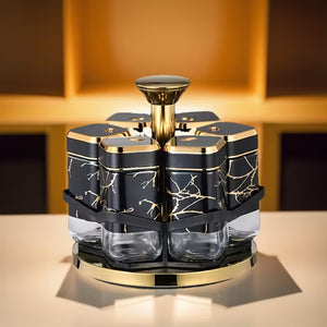 Rotating Spice Carousel Rack – 360° Kitchen Storage Organizer