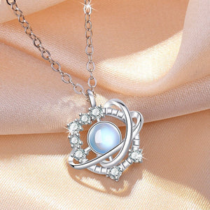 Elegant Moonstone Planet Necklace for Women
